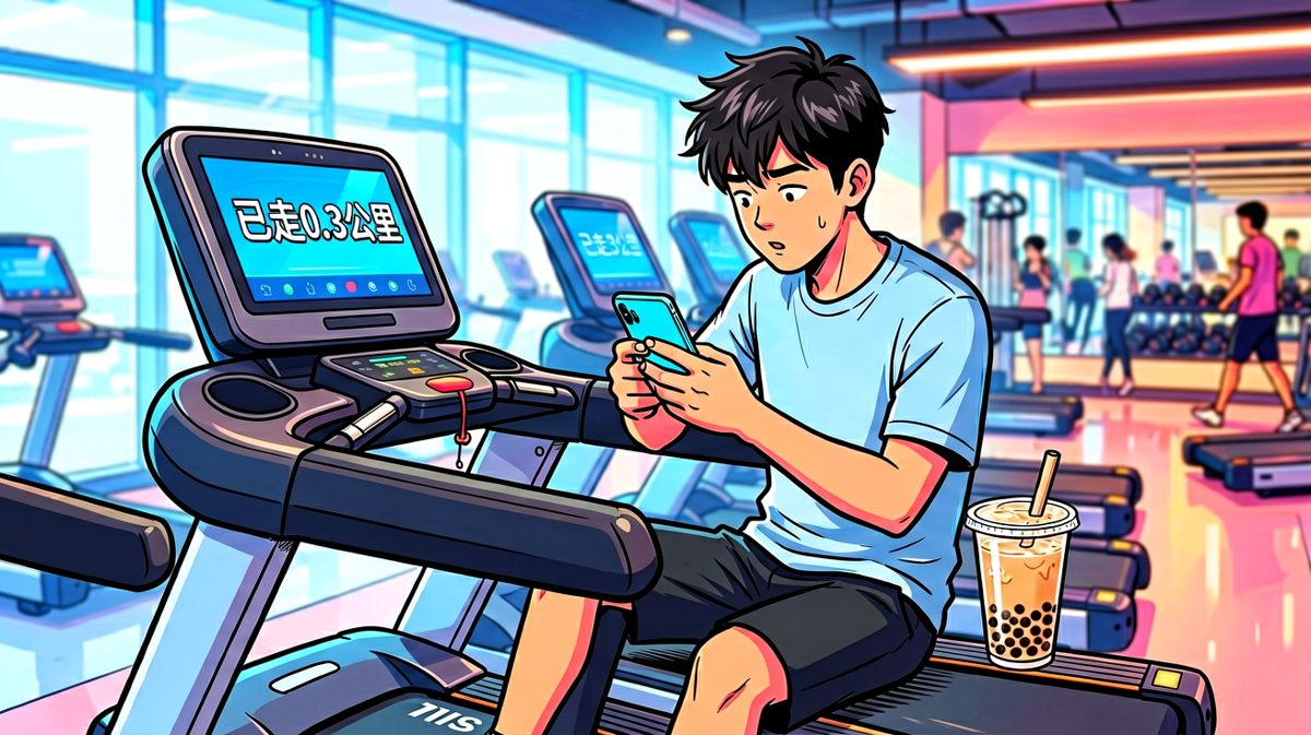 第三格：一个月后，来都来了…刷个手机