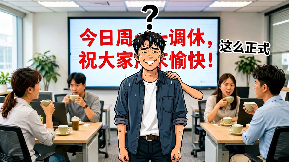 到了才发现——今天根本不用上班！