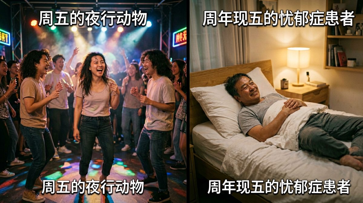 周末的两极分化：一边嗨到飞起，一边emo到窒息