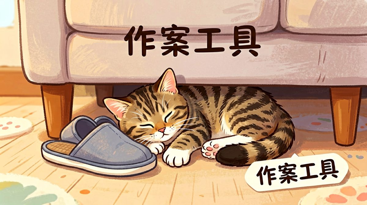 「我没有藏，是拖鞋自己要离家出走的。」