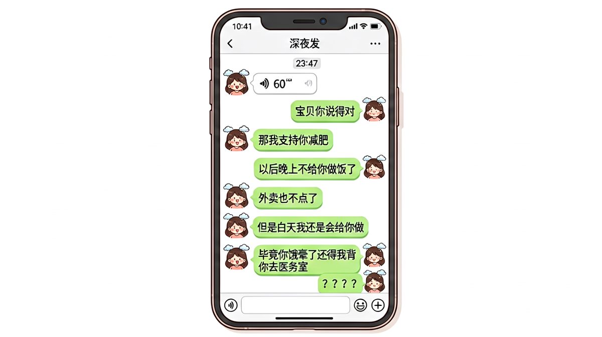 支持减肥但支持的方式让人窒息，白天做晚上不做是什么意思