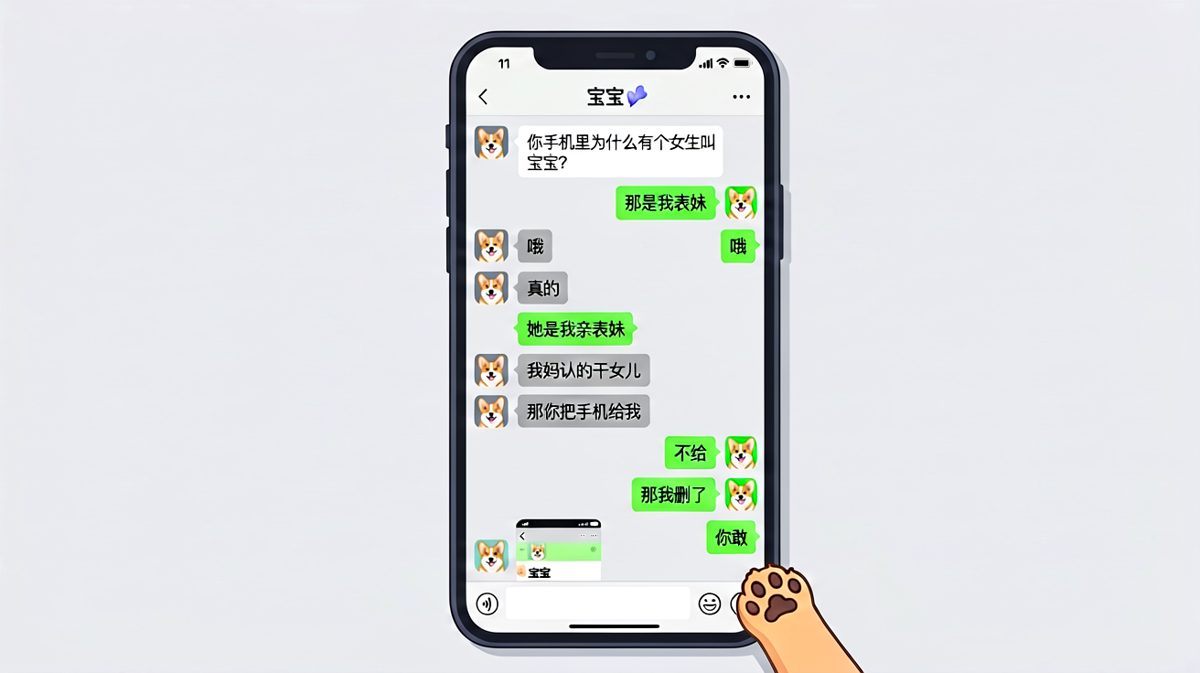 查手机危机反转：手机里的'宝宝'竟然是一只狗