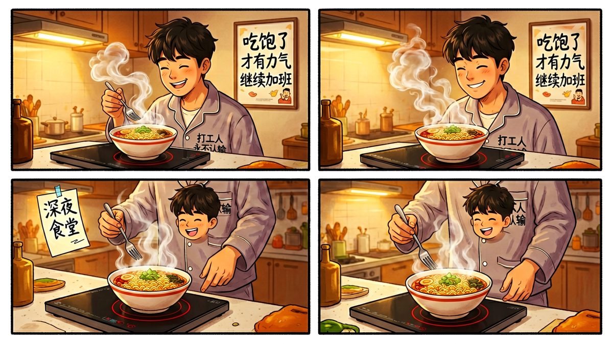 深夜的泡面，是打工人最后的温柔