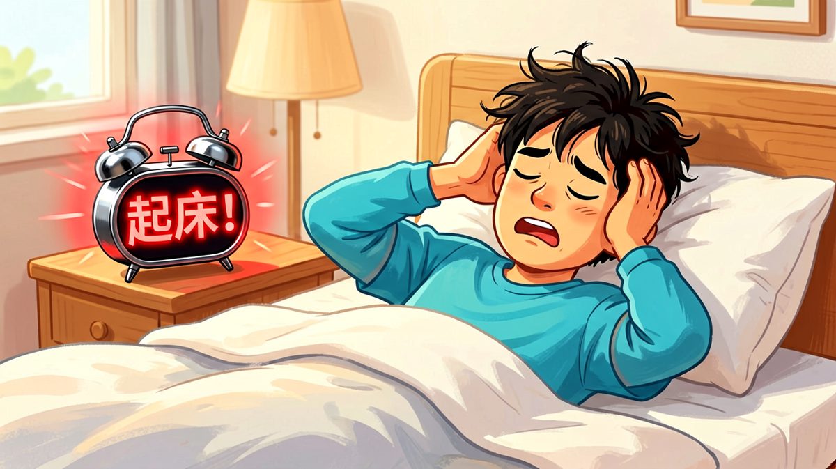 闹钟狂响，但打工人誓死不愿起床。