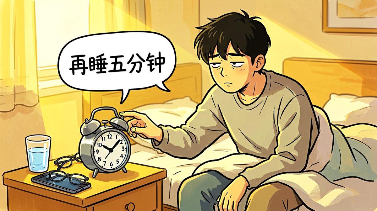 大脑尚未开机，身体已本能按掉闹钟。