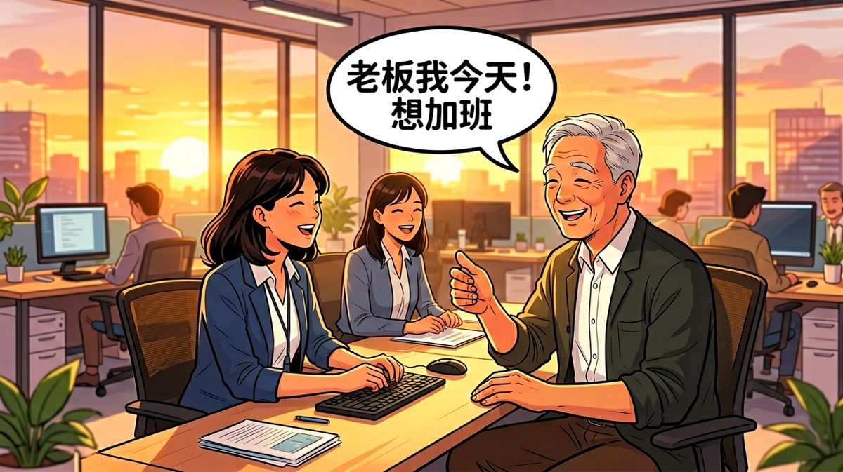 员工主动请缨加班，老板欣慰点头——反转：第二天老板发消息'今天不用来了，调休'。