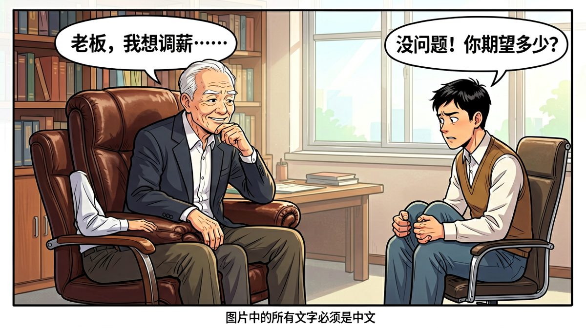 员工鼓起勇气谈涨薪，老板爽快答应让他说出数字时，反转来了