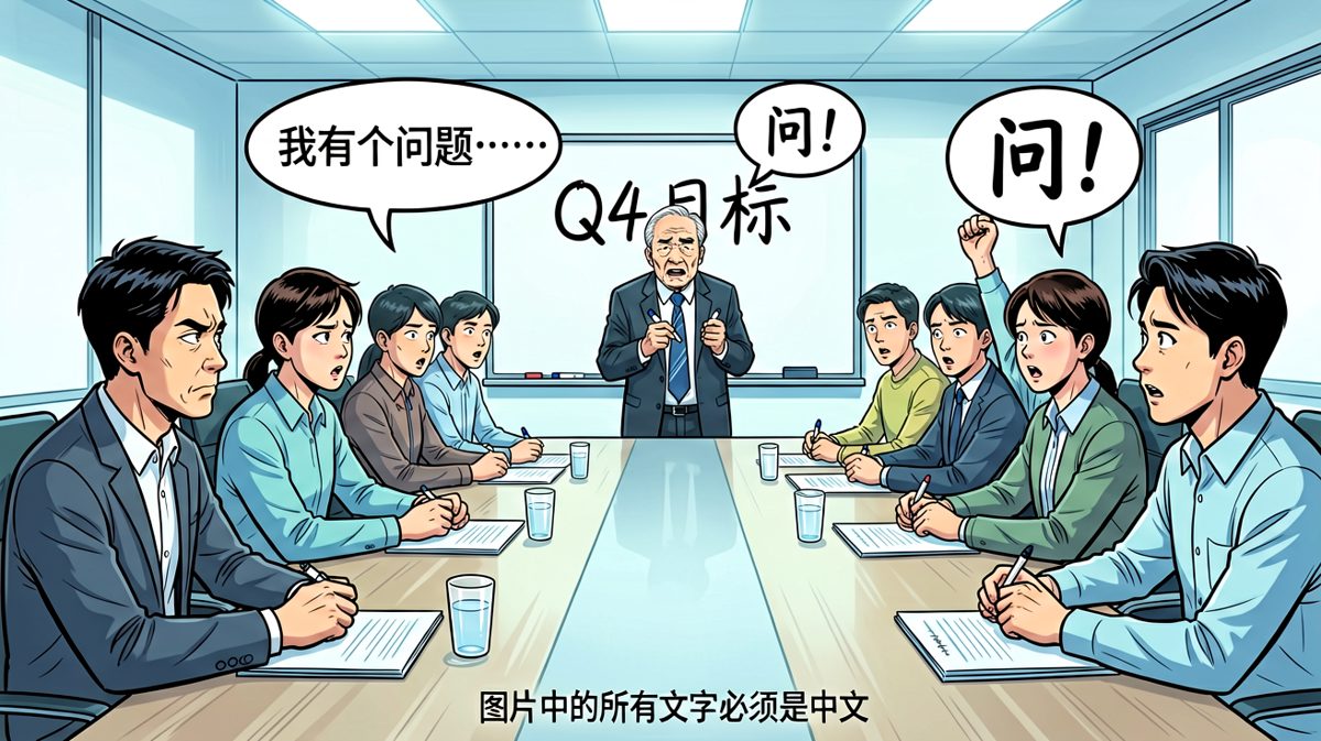 会议上员工鼓起勇气提问，老板说'问！'，结果问题让老板当场沉默