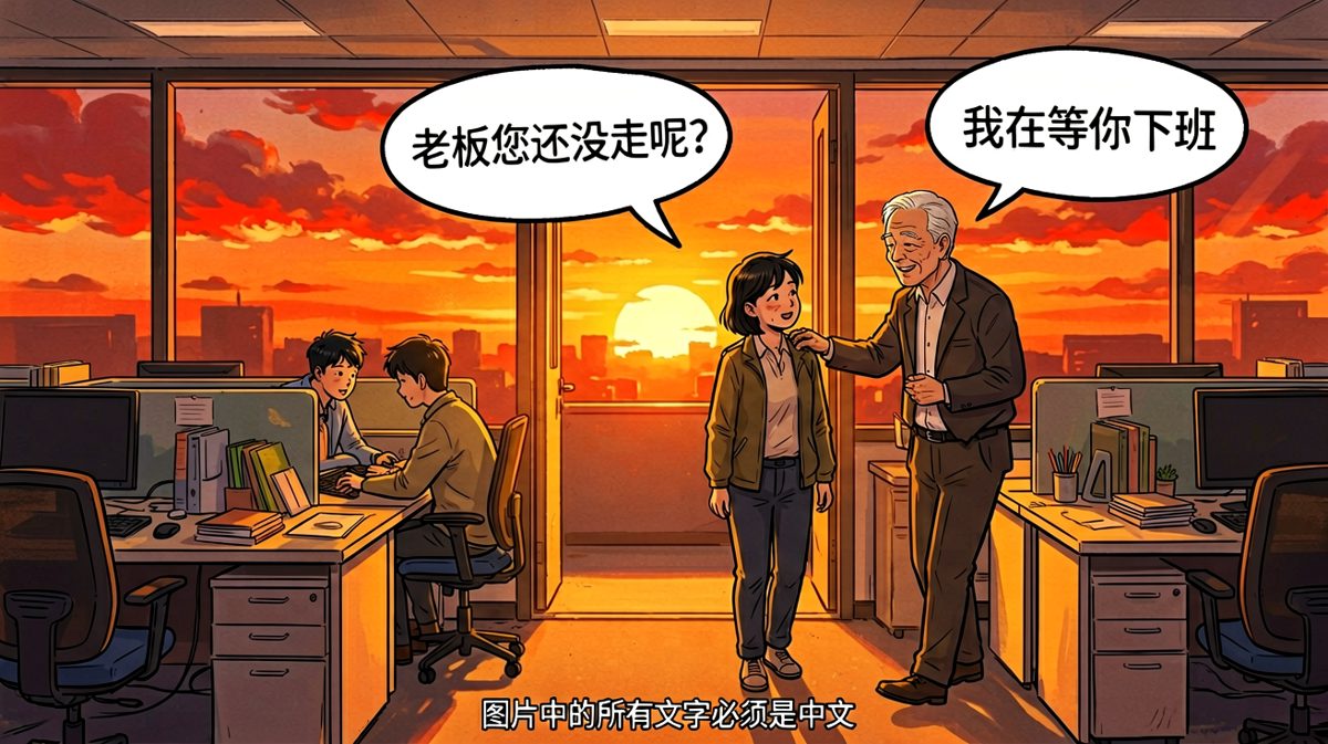 老板说'我在等你下班'，员工感动之余却发现真相让人哭笑不得