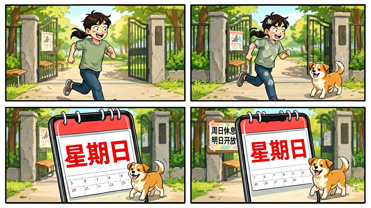 跑了两公里才想起来……今天周日不用上班