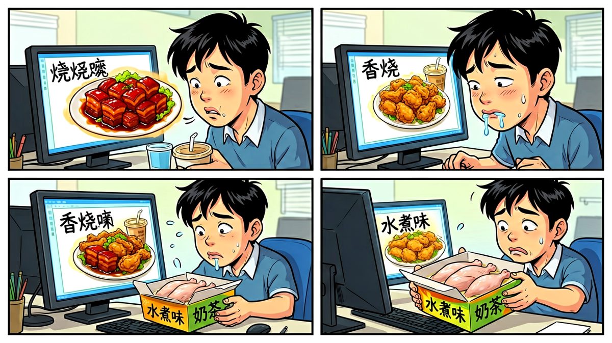 中午：这鸡胸肉……好像也没那么香？