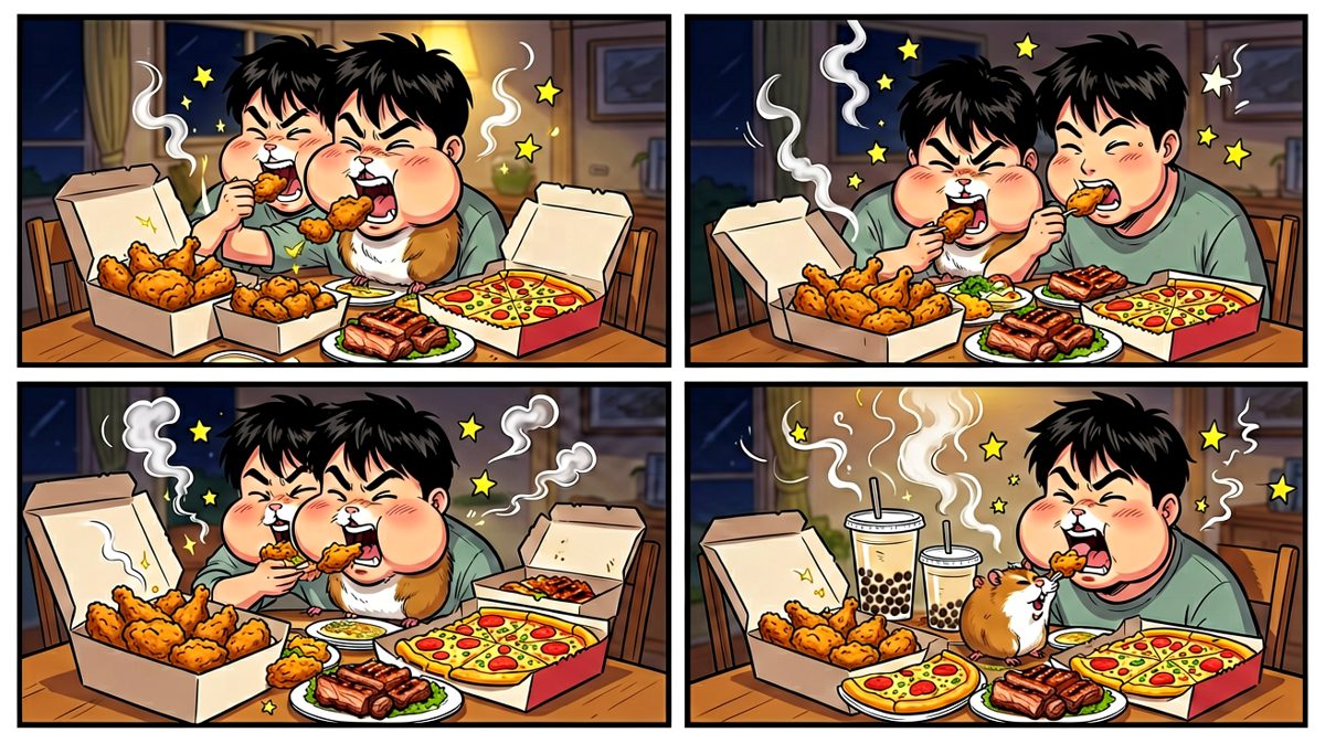 晚上：吃完这顿就减！