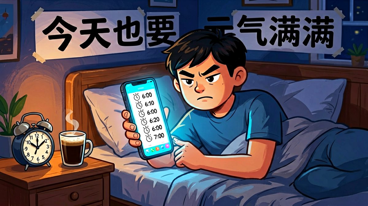 晚上发誓：明天一定早起！