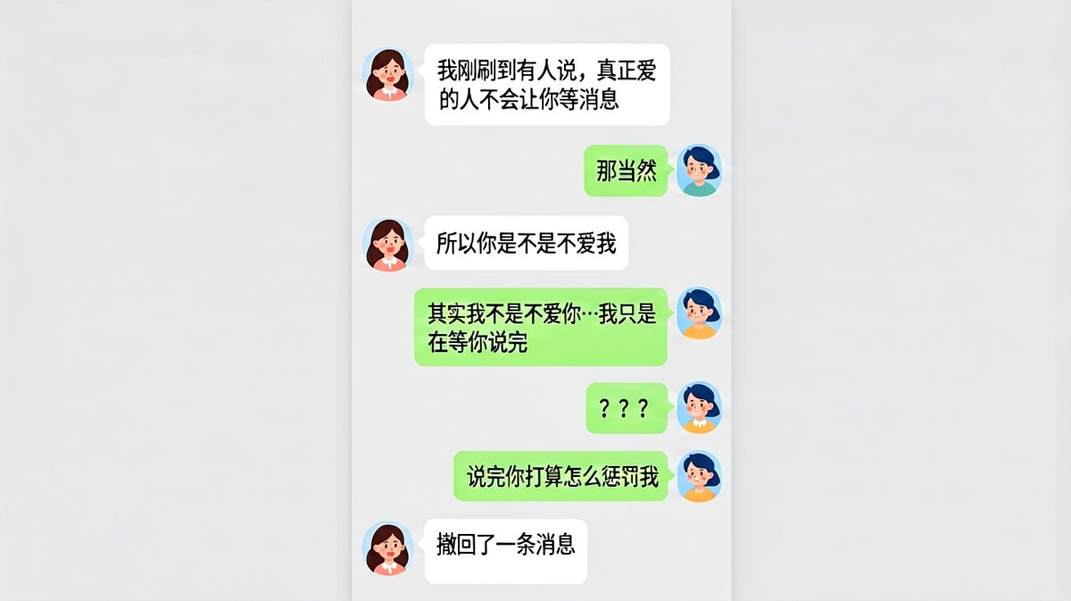 女生设坑，男生反将一军，最后却选择了装傻
