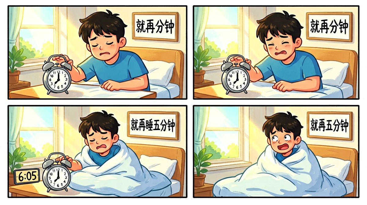 再睡五分钟，就五分钟……