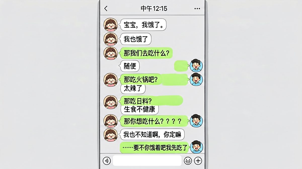经典选择困难症，男生最终放弃治疗