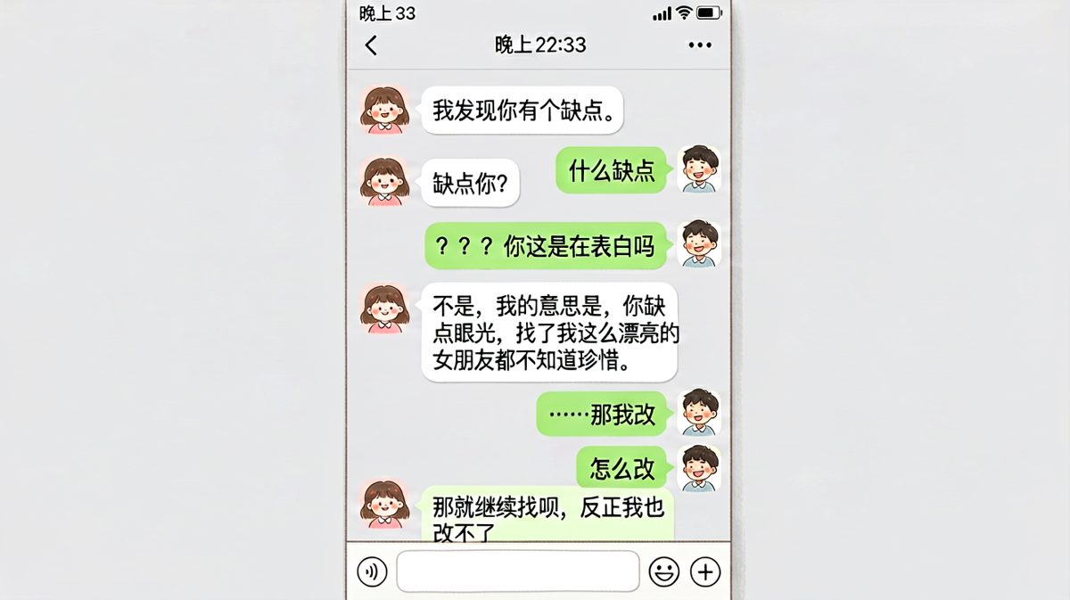 土味情话翻车现场，男生用魔法打败魔法