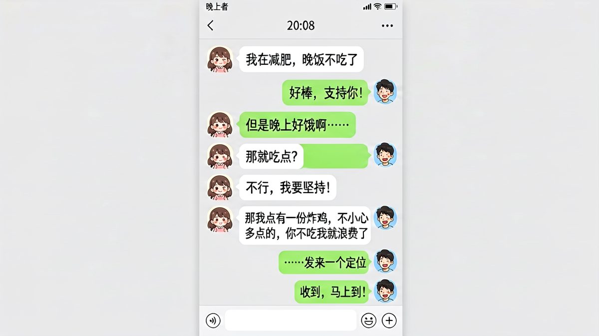 嘴上说减肥，身体却很诚实地发了定位