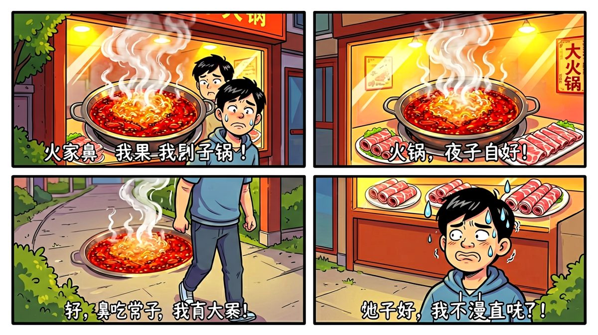 路过火锅店，意志开始动摇