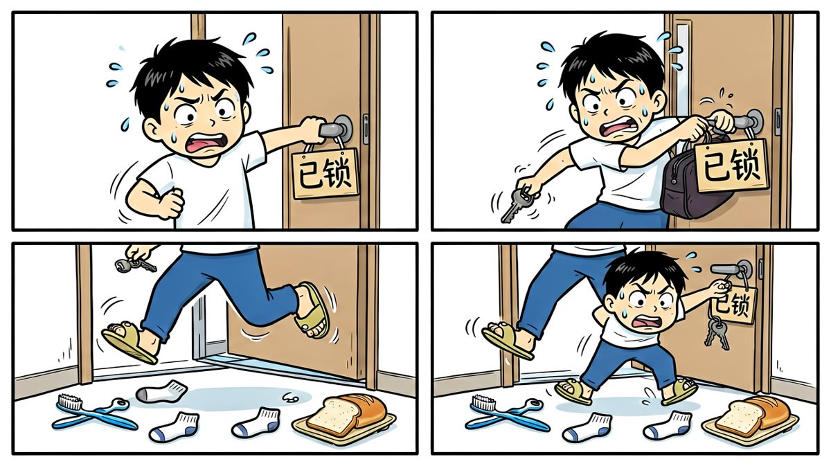 我的钥匙呢？！等等……门怎么打不开？