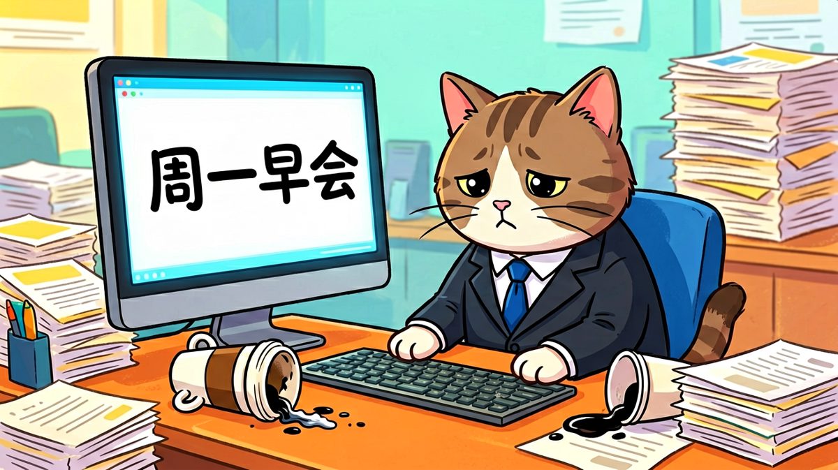 周一早八点，猫咪打工人的灵魂已出窍