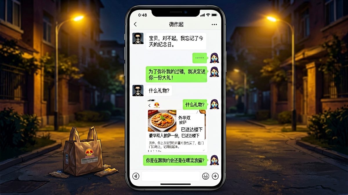 纪念日礼物是披萨和薯片，仪式感为零但诚意爆棚