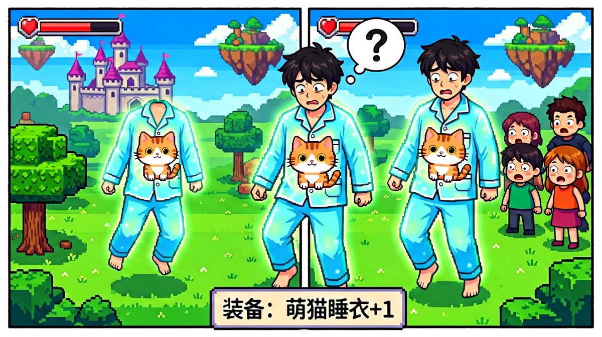 穿着睡衣降临游戏世界，NPC们纷纷侧目