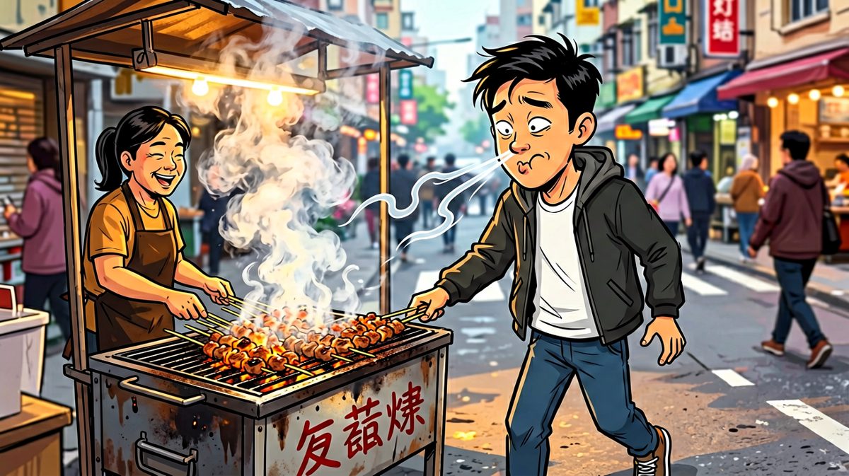 路过烧烤摊……就闻一下应该没事吧？