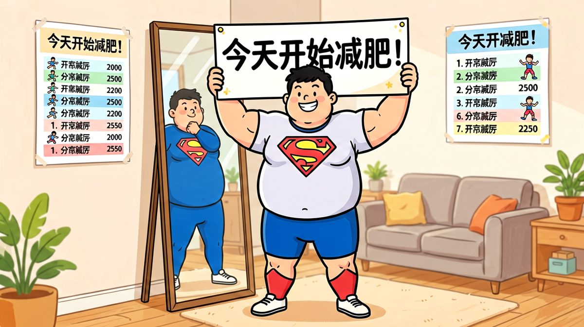 信心爆棚，决定今天开始减肥