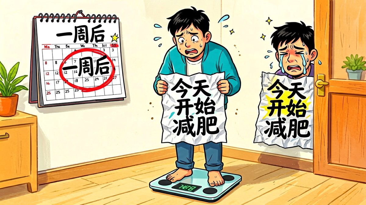 一周后：体重不降反升，心态崩了