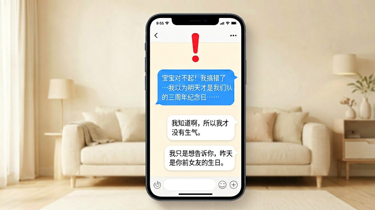 男生记错纪念日还自作聪明，结果女生反手就是一个暴击。