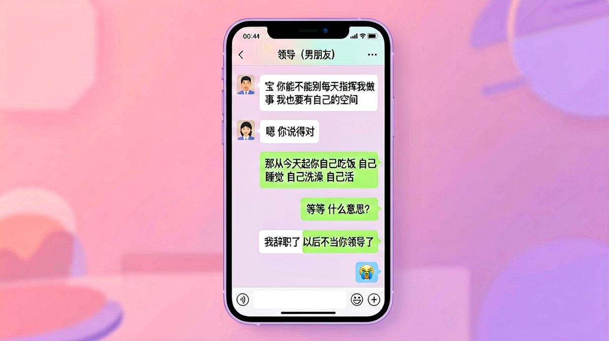 男生抱怨太被管束，女生直接辞职：行，从今天起你做自己的领导