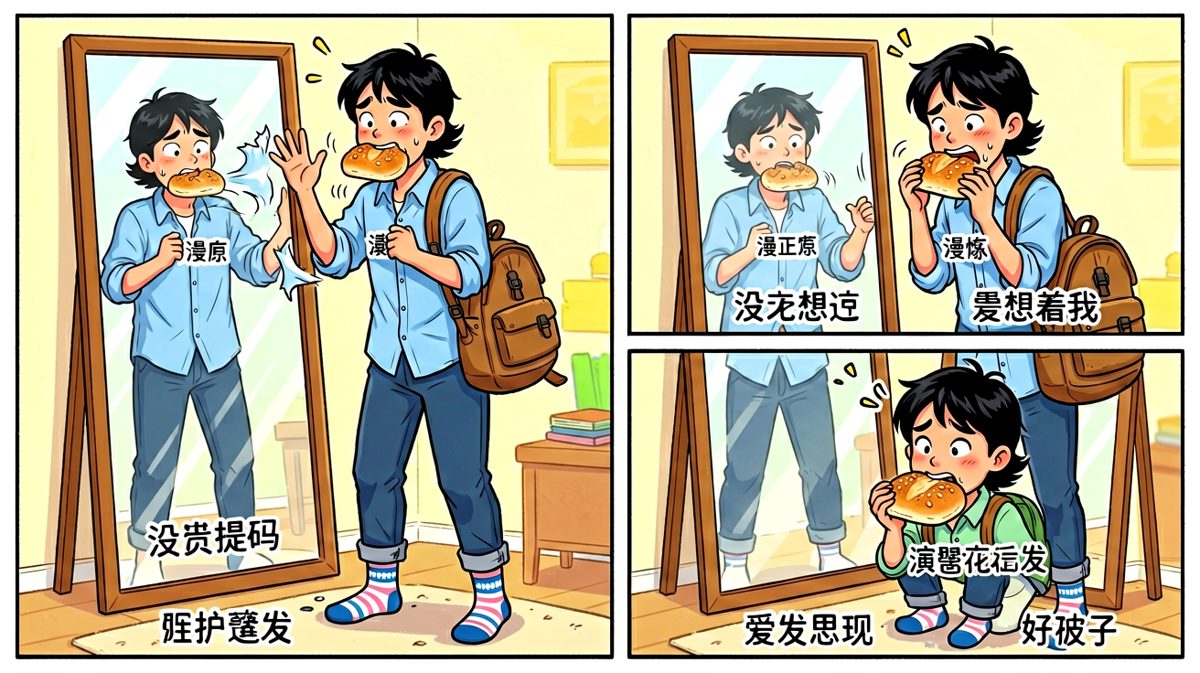 随便穿穿，反正赶时间