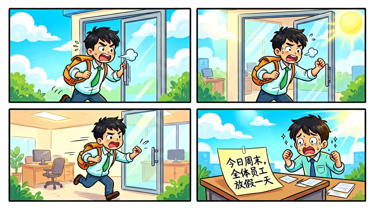 白忙活了……今天明明是周末啊！