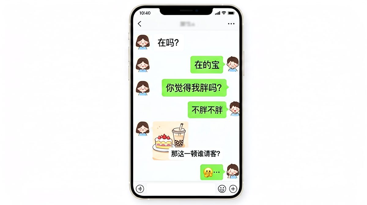 从'我胖吗'到'你请客'，一步到位的直男翻车现场
