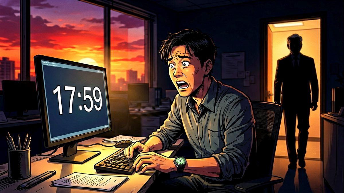 下班前5分钟的疯狂与老板门口的突然现身