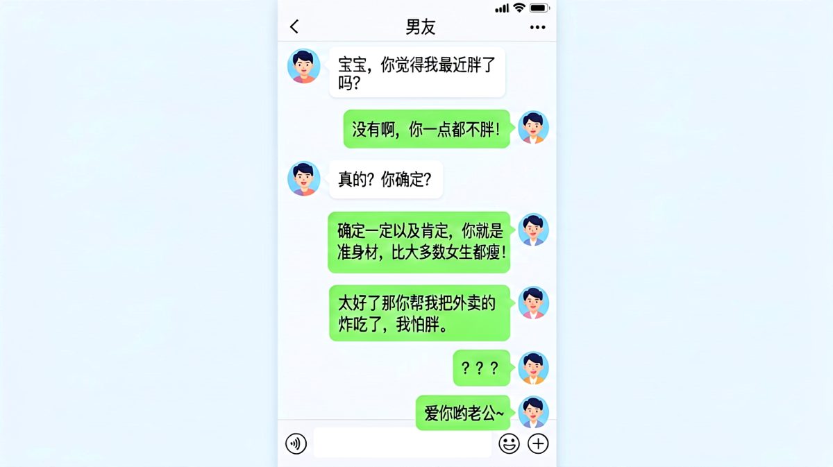 男友刚夸完女友不胖，反手就被甩了一锅炸鸡。