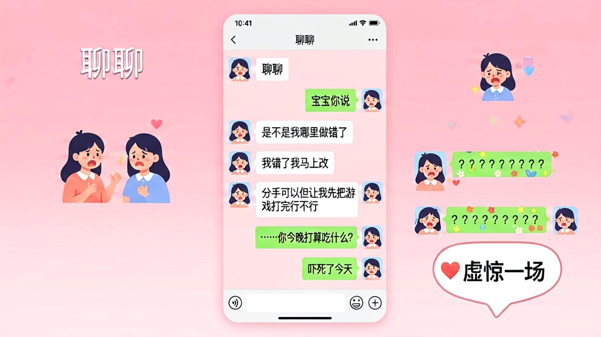 一句'聊聊'让男生魂飞魄散——结果只是聊晚饭。