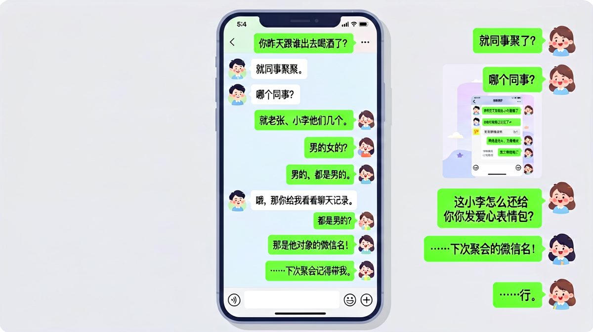 女友以退为进套出'带她参加下次聚会'，男友以为过关实则中了连环计