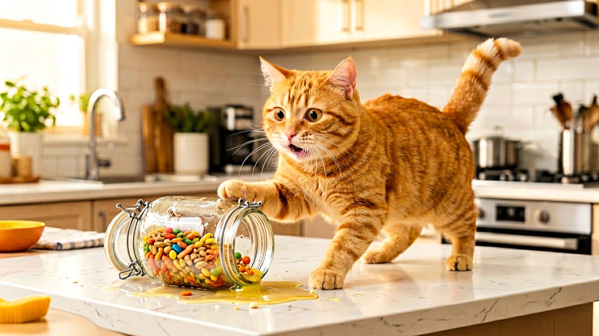 猫咪的傲慢时刻——以为自己可以偷吃零食