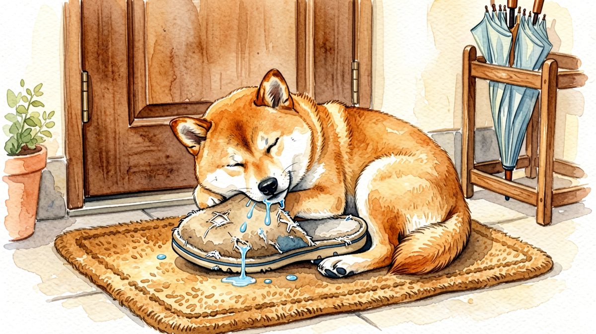 狗狗的专属枕头——主人的旧拖鞋就是真爱