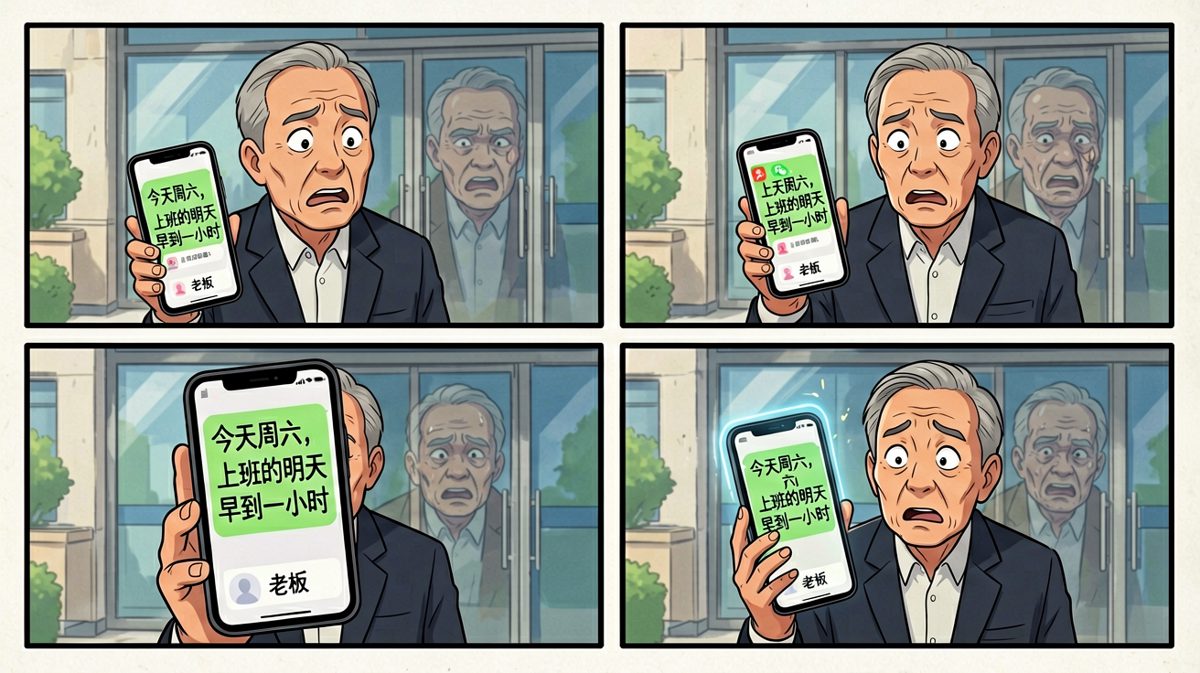 老张崩溃发现今天其实是周六