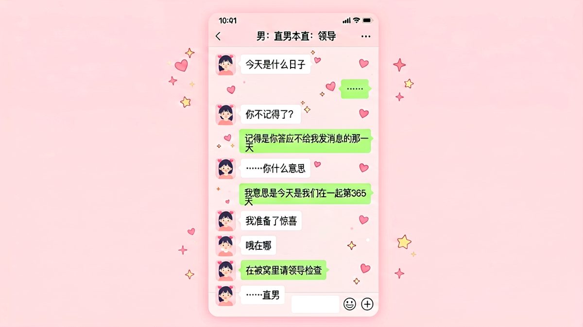 直男忘纪念日差点翻车，最后一句'被窝惊喜'成功把天聊死又救回来