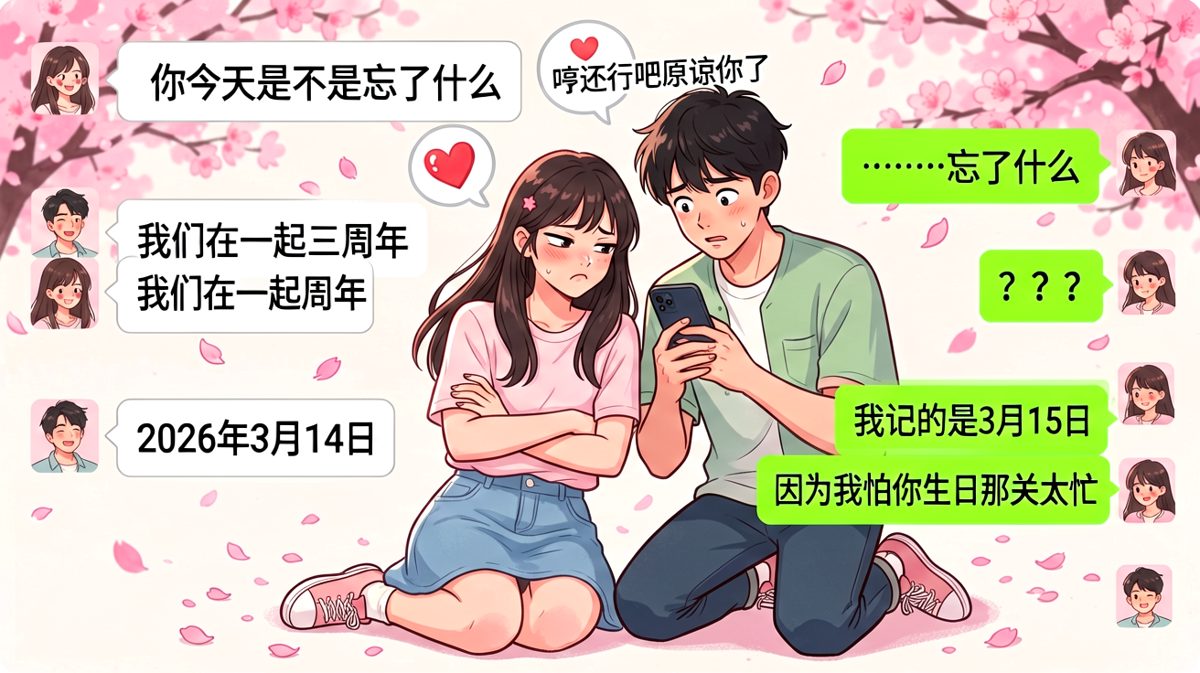 记错一天也能圆回来的男友