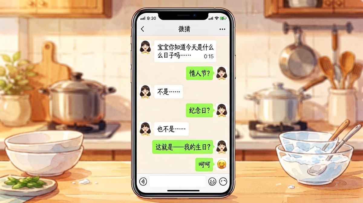 纪念日猜错还能自信发得意表情，是真爱无疑了。