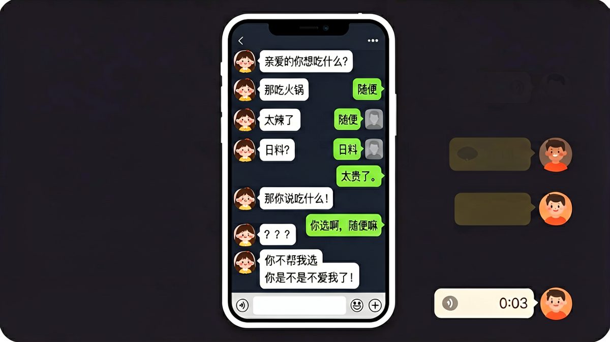 每次说随便，都是一场送命题的开始