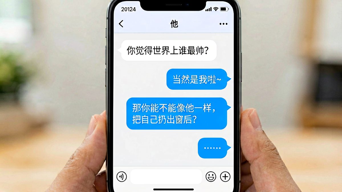 夸完自己后秒被嫌弃的男友