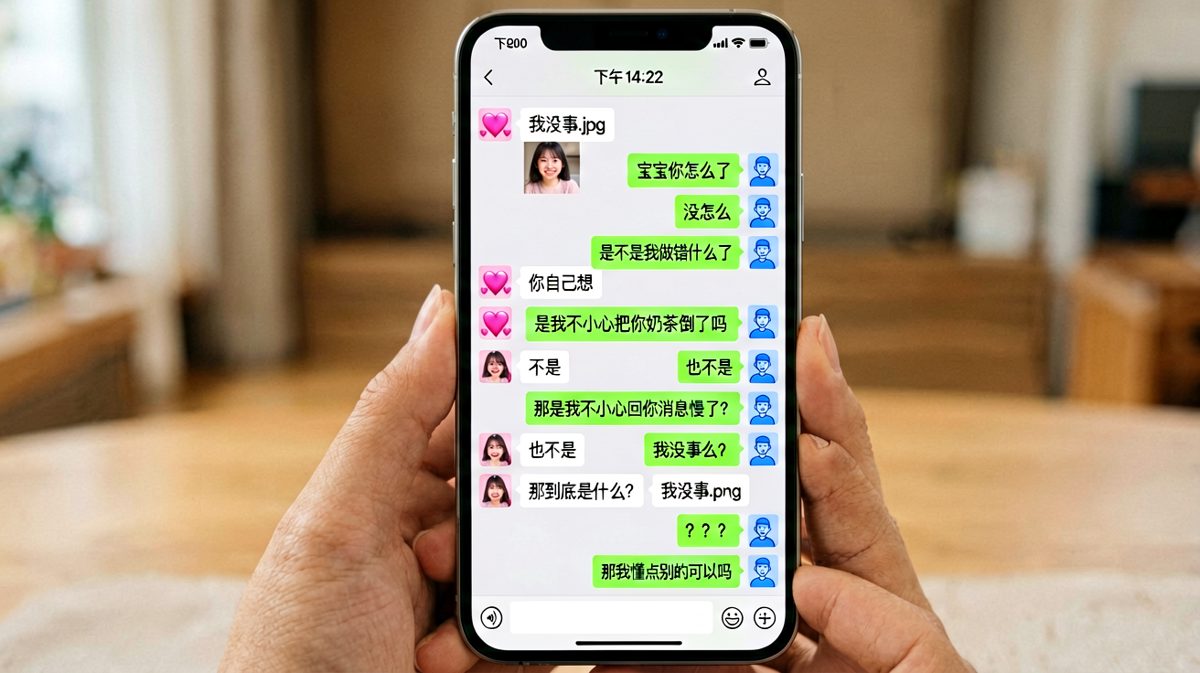 当女生说"我没事"，男生开始了求生欲极限挑战。