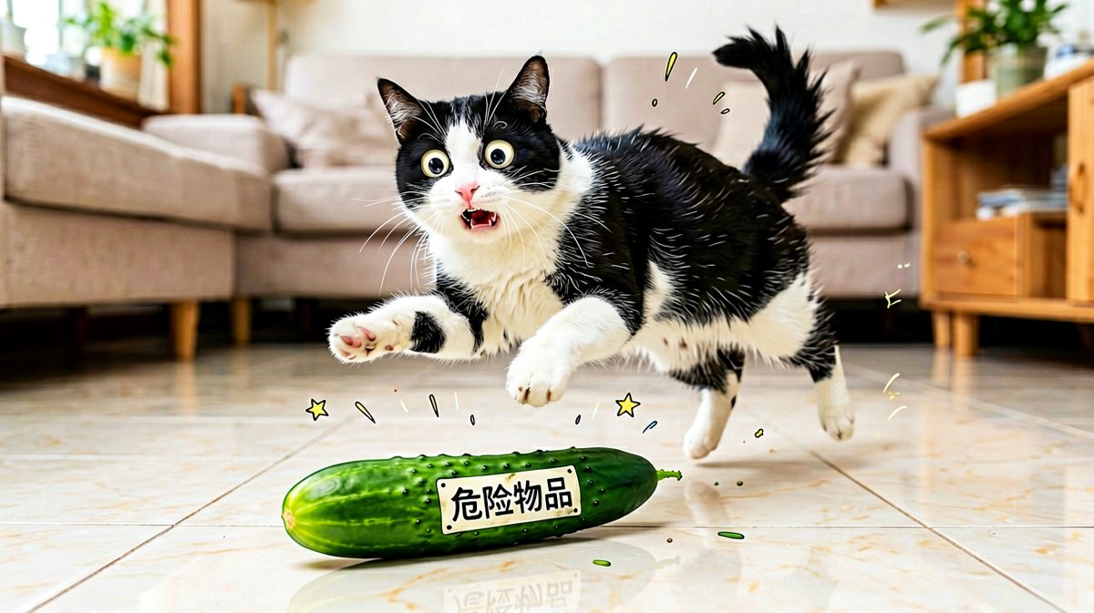 猫：这玩意儿是谁放的！我要报警了！