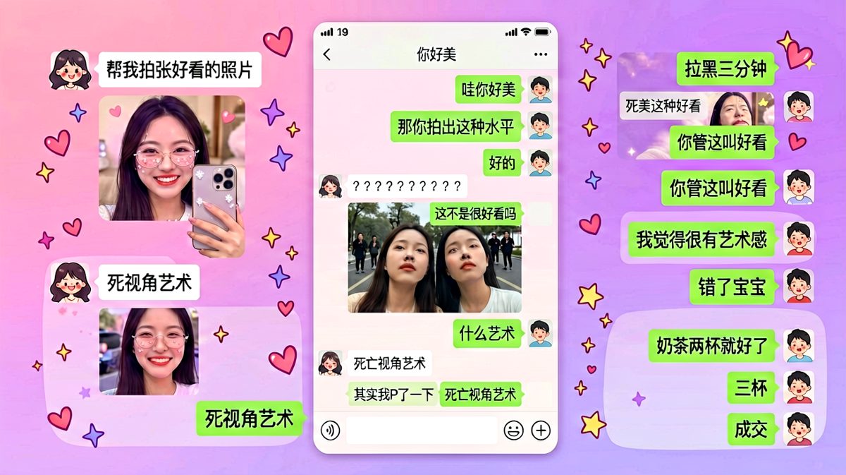 直男拍照技术引发血案，奶茶成为和解筹码
